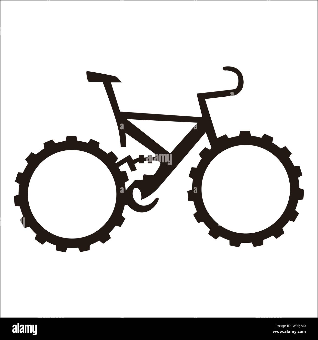 Vector logo de una bicicleta de montaña Imagen Vector de stock - Alamy