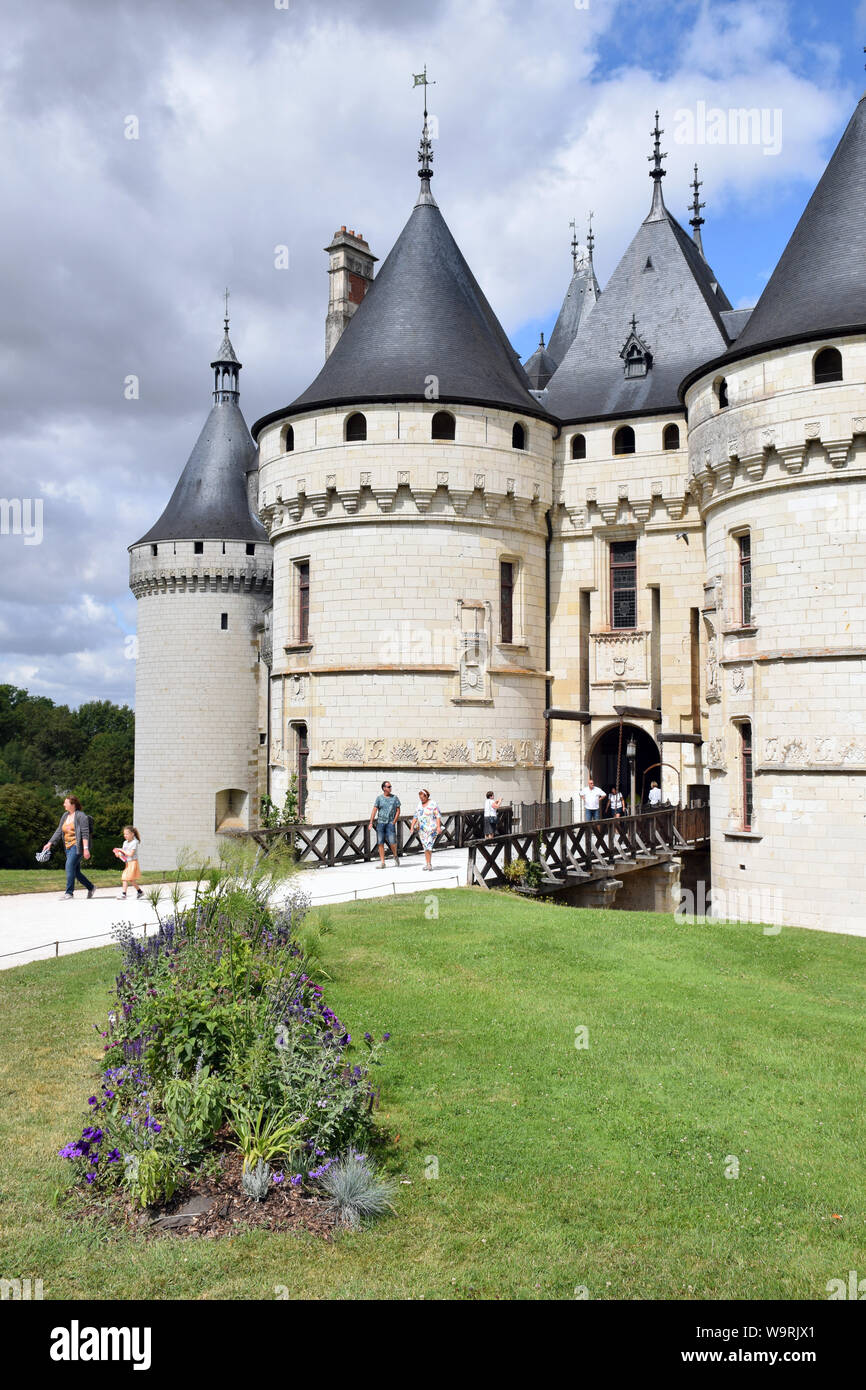 Chaumont-sur-Loire chateau, Valle del Loira, Francia, julio de 2019 Foto de stock