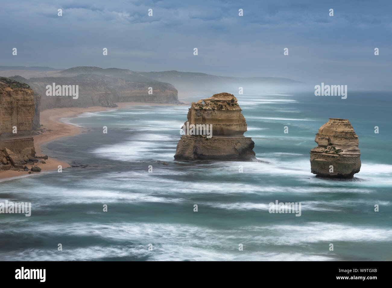 El Parque Nacional Marino de los doce Apóstoles, Victoria, Australia Foto de stock