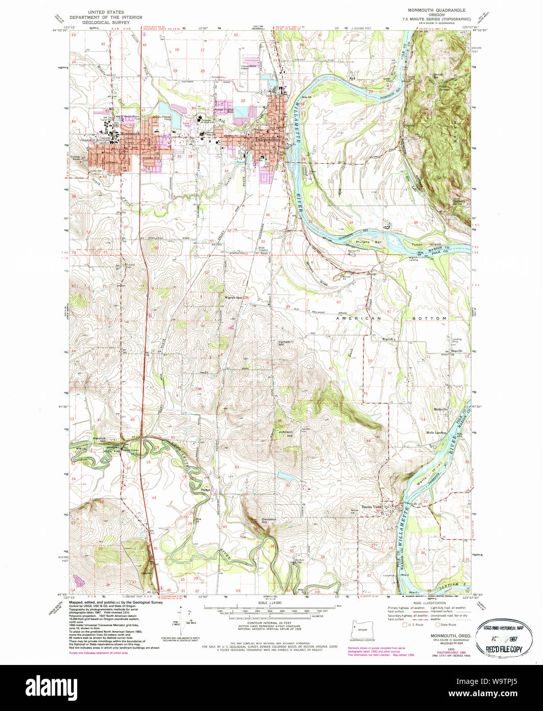 Mapa de monmouth oregon fotografías e imágenes de alta resolución Alamy