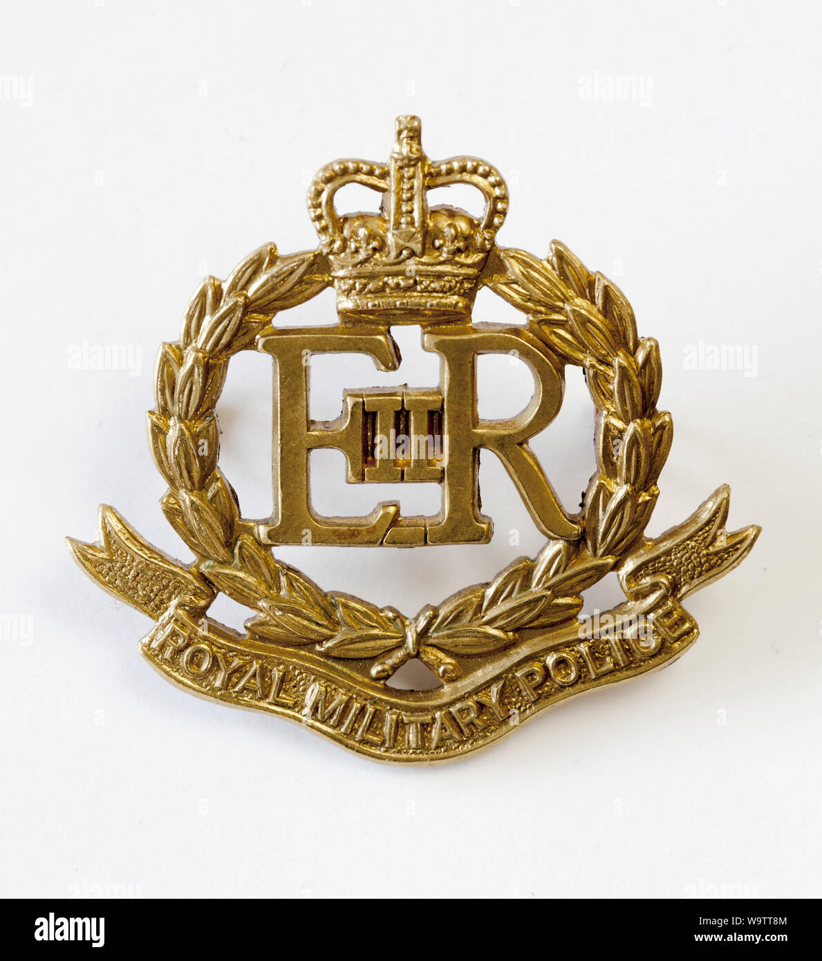 La Policía Militar Real británica insignia de tapa Foto de stock