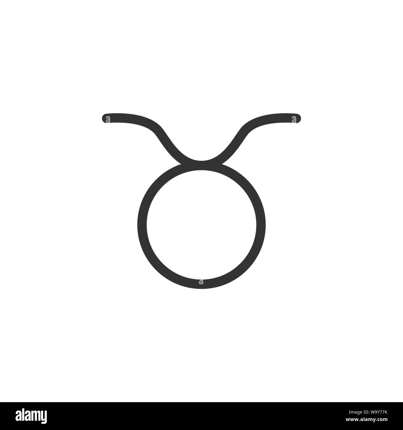 La Astrología, Horóscopo, Tauro Zodíaco Ilustración Vector icono flat