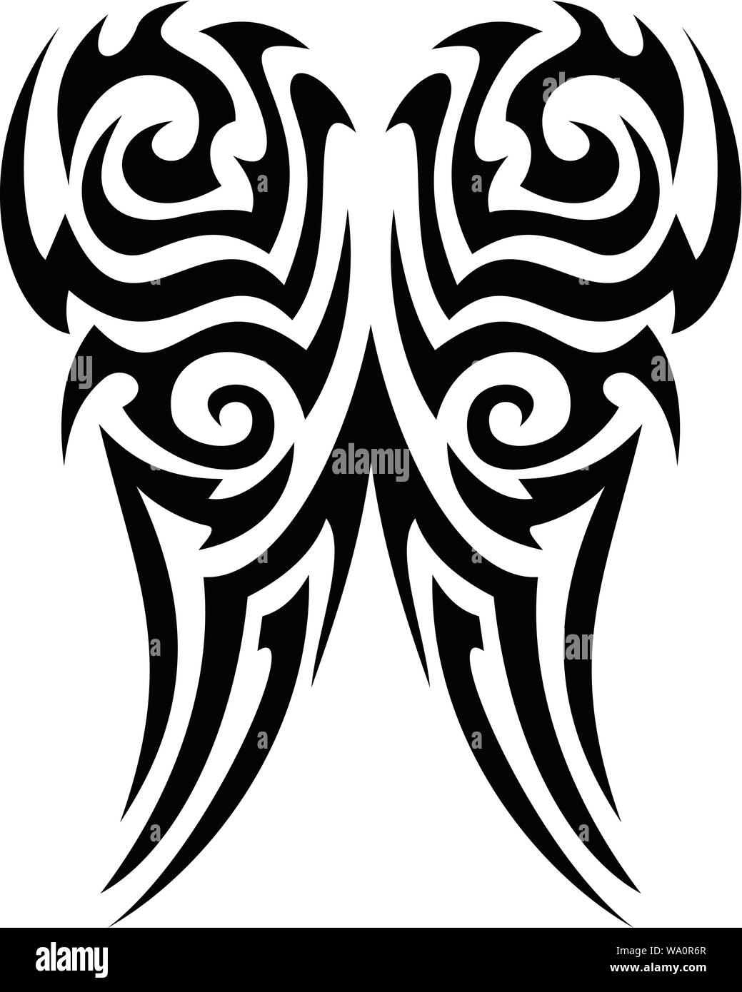 Tatuajes tribales Imágenes de stock en blanco y negro - Alamy