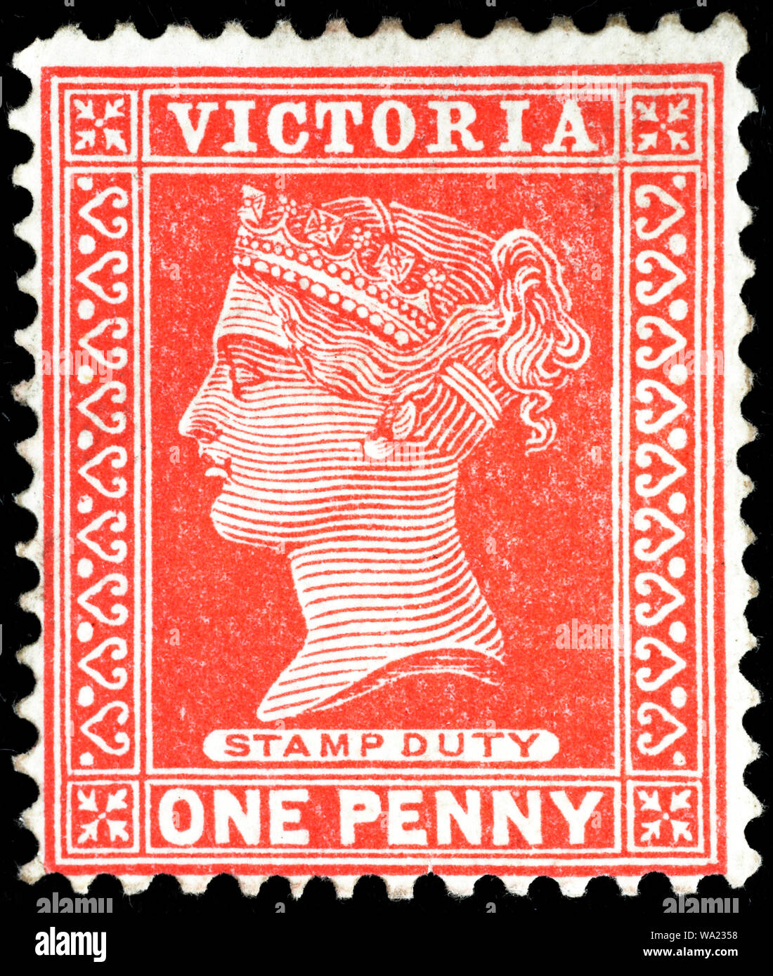 La reina Victoria, sello, Victoria, 1890 Foto de stock