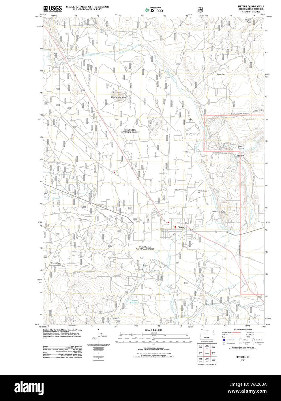 Hermanas mapa de oregon Imágenes recortadas de stock Alamy