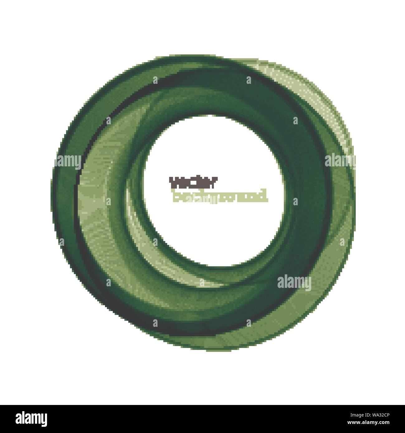 Abstracto círculo espiral verde transparente Ilustración del Vector