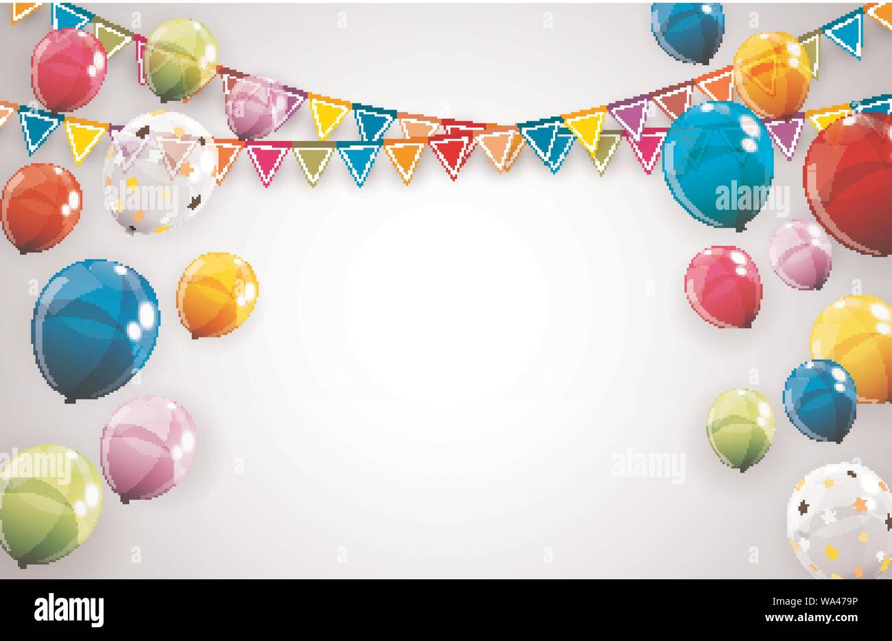 salado Bigote Albany Grupo de brillante color de fondo globos de helio. Conjunto de globos para  cumpleaños, aniversario, fiesta de celebración de decoraciones. Ilustración  vectorial EPS Imagen Vector de stock - Alamy