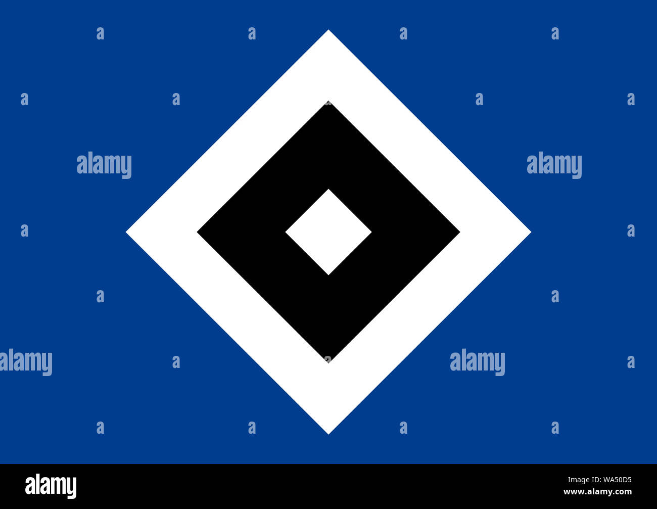 El logotipo del equipo de fútbol alemán Hamburger SV - HSV - Alemania. Foto de stock