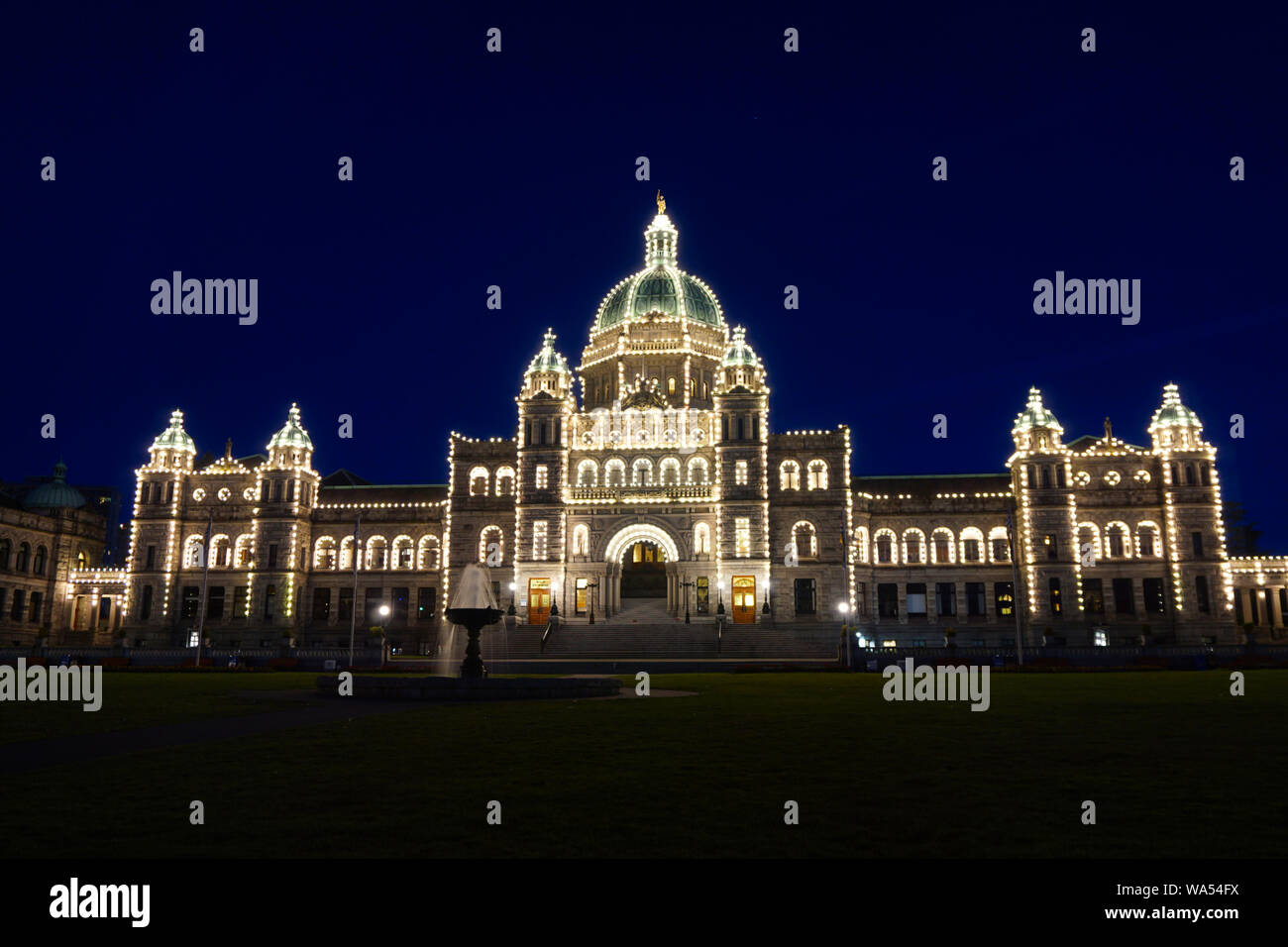 Edificio del Parlamento de Victoria, British Columbia, Canadá Foto de stock