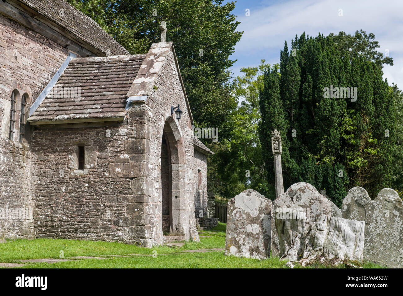 Partrishow iglesia cerca de Abergavenny Powys en Gales del Sur Foto de stock