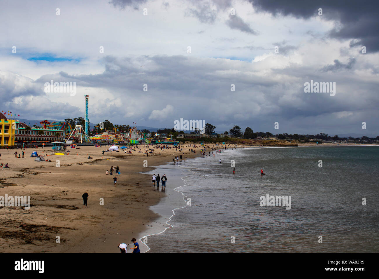 Paseo de la playa de Santa Cruz Foto de stock