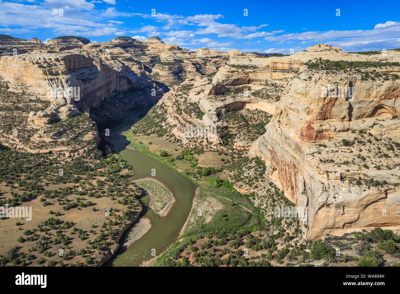 Yampa River en el Wagon Wheel punto dan en Dinosaur National Monument, colorado Foto de stock