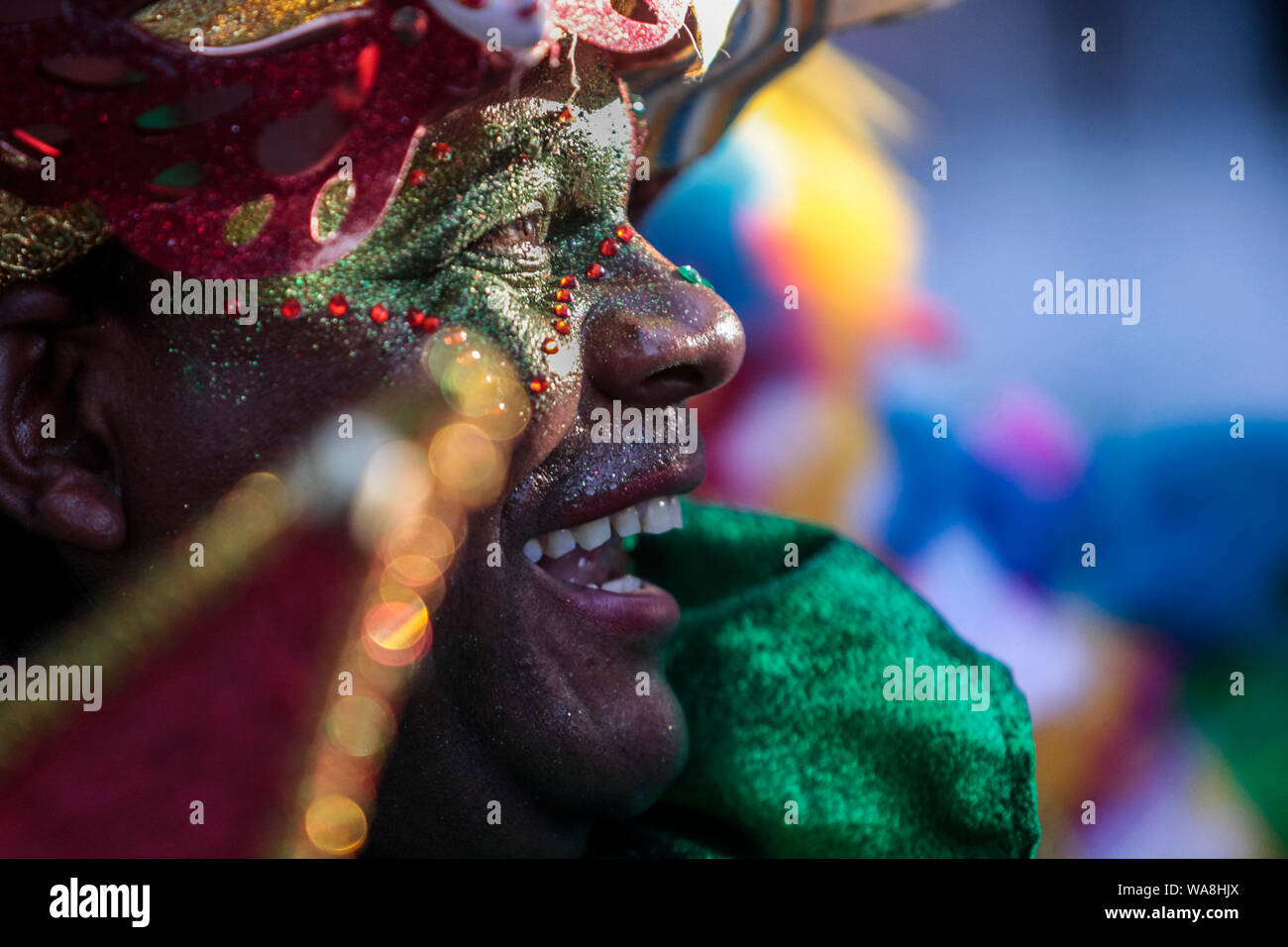 El Carnaval de Punta Cana 2015 Desfile - Punta Cana celebra su Carnaval 2015, IX edición, una de las más coloridas celebraciones en el país y la mayoría de fa Foto de stock