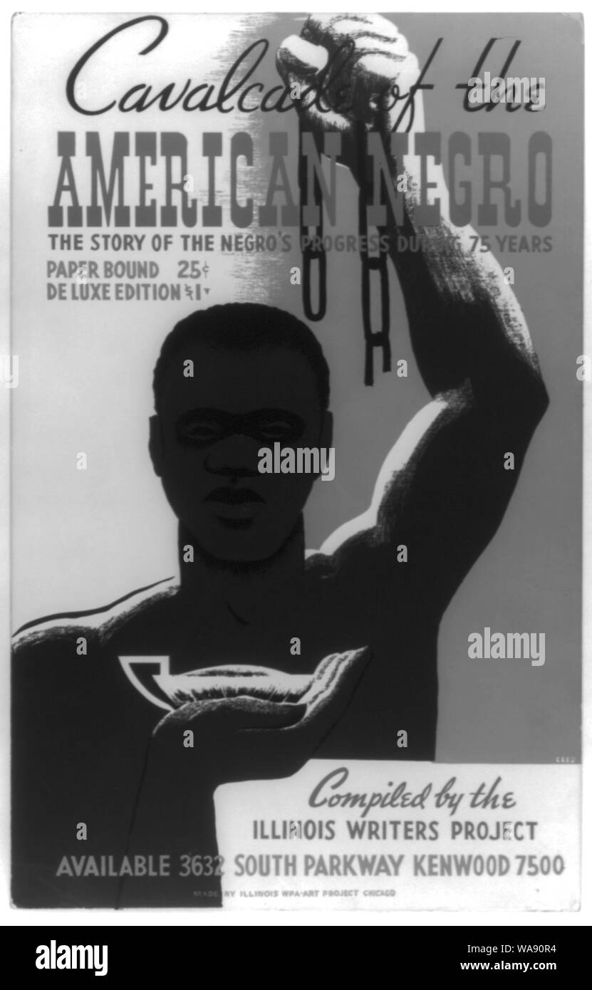 Cabalgata de la American Negro Resumen: Cartel para un libro sobre la  historia afroamericana, mostrando un hombre sujetando la cadena rota y una  lámpara Fotografía de stock - Alamy