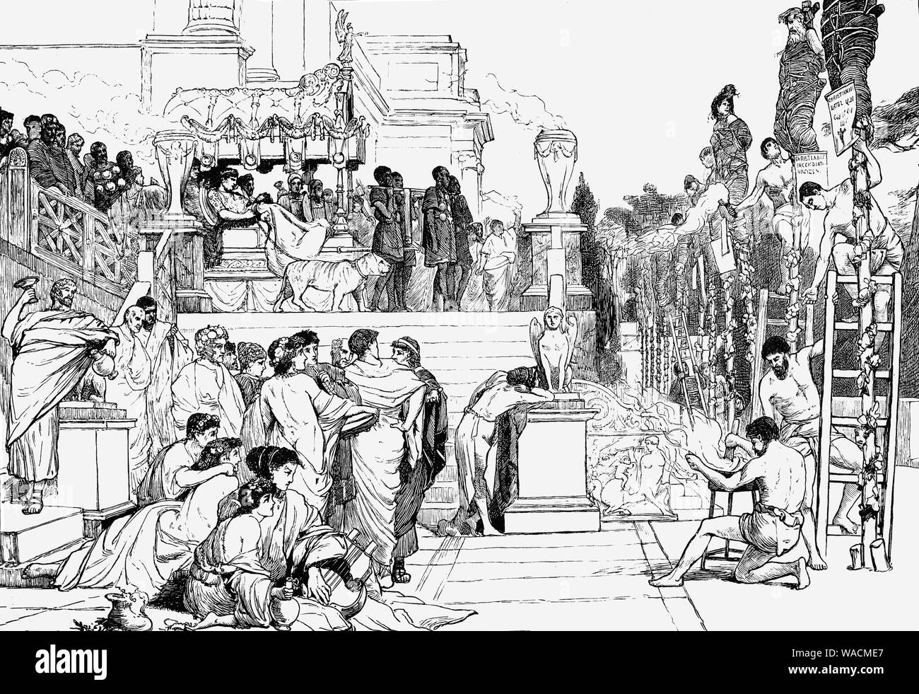 Ner n Enciende Roma Im genes De Stock En Blanco Y Negro Alamy