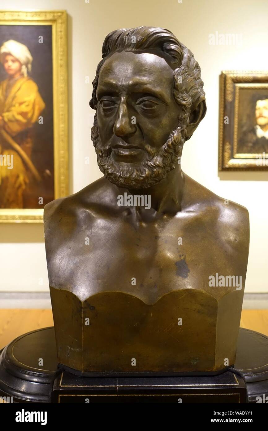 El Dr. John Moffatt por Hiram Powers, 1852, bronce Foto de stock