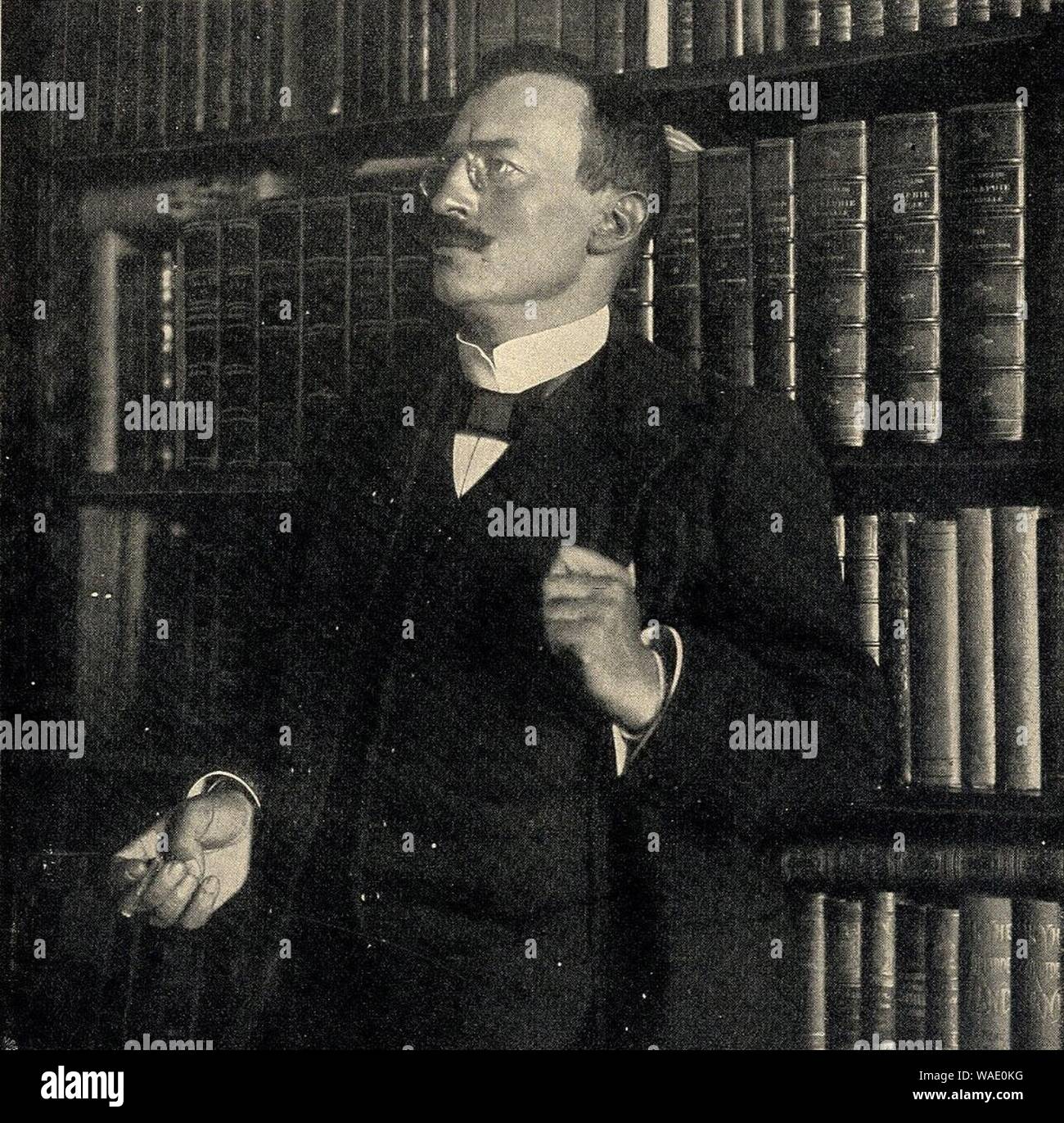 El Dr. Sven Hedin zu Hause, 1902. Foto de stock