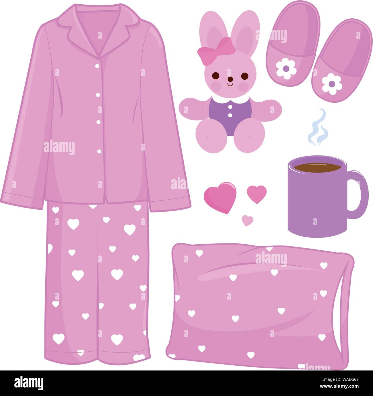 pequeño niña en rosado rosado pijama cuelga cosas en el armario, lío en el  habitación 23458794 Foto de stock en Vecteezy