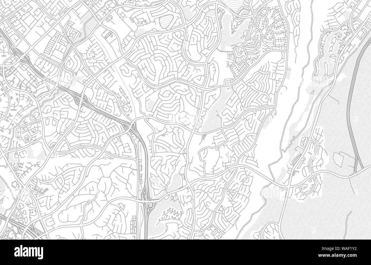 Mission Viejo, California, EE.UU., brillantes esbozado mapa de vectores