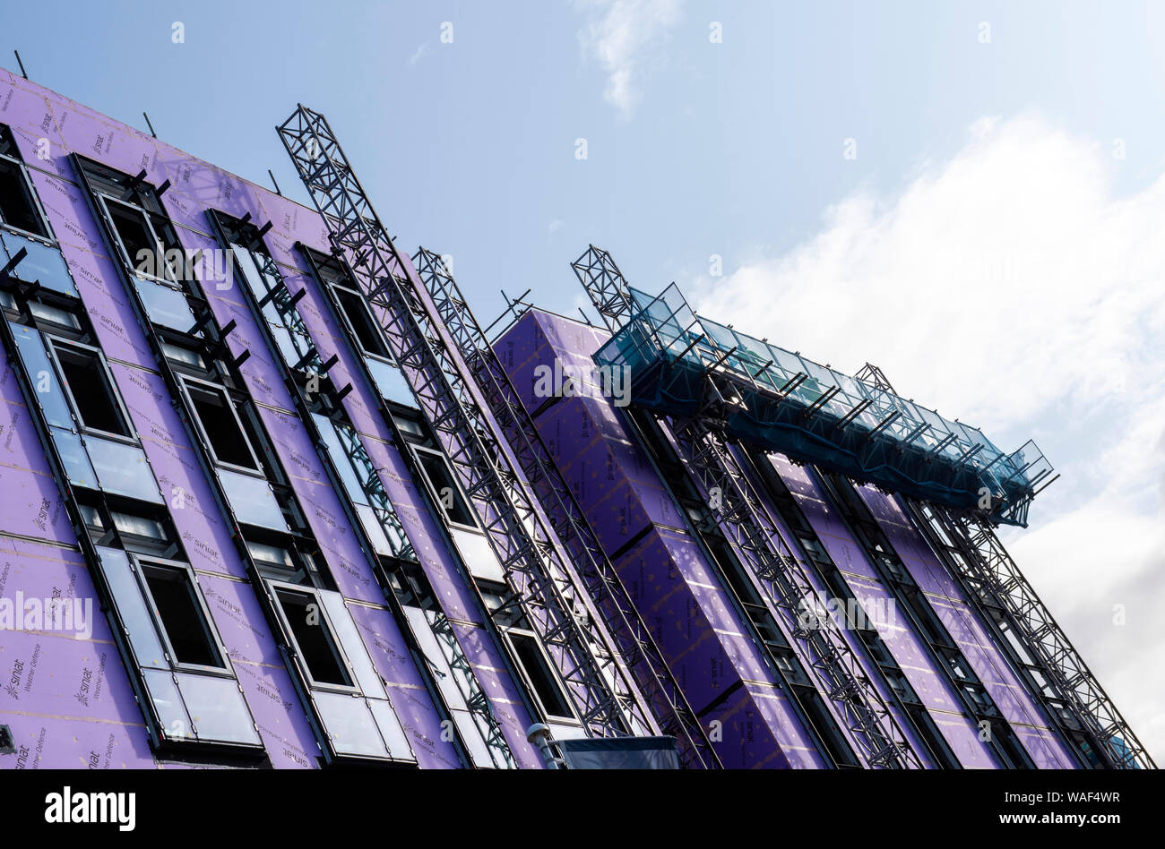 La construcción de la nueva ciudad de Nottingham Nottingham City College, Inglaterra Foto de stock