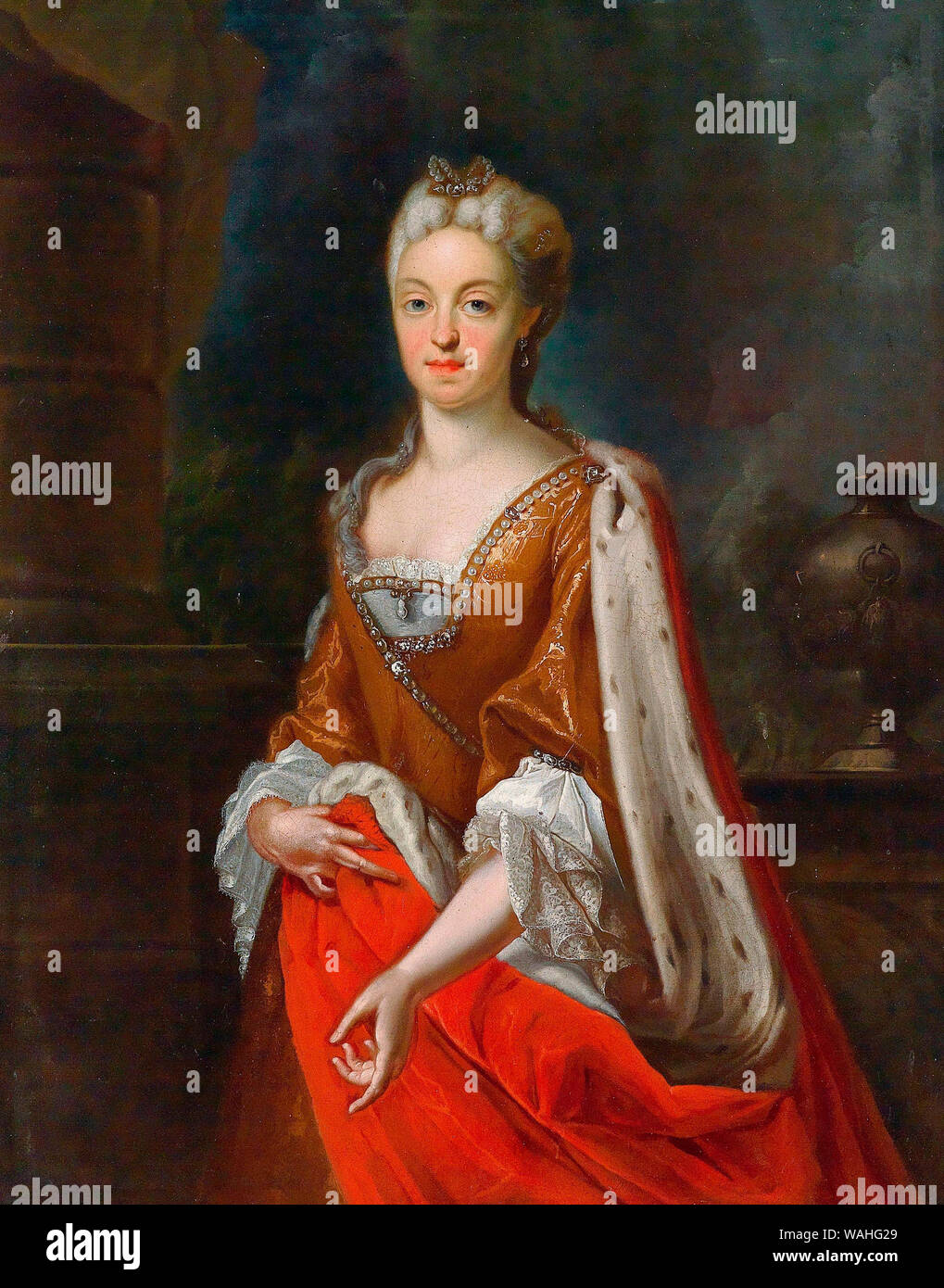Maria Amalia de Austria (1701-1756), emperatriz Santo Romano - Joseph Vivien, circa 1725 Foto de stock