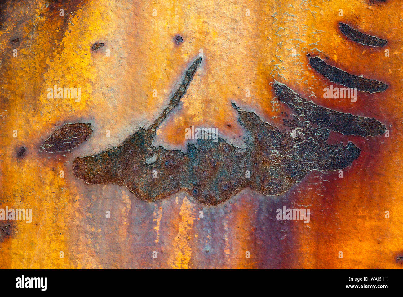 Detalles de óxido y pintura sobre metal Fotografía de stock - Alamy