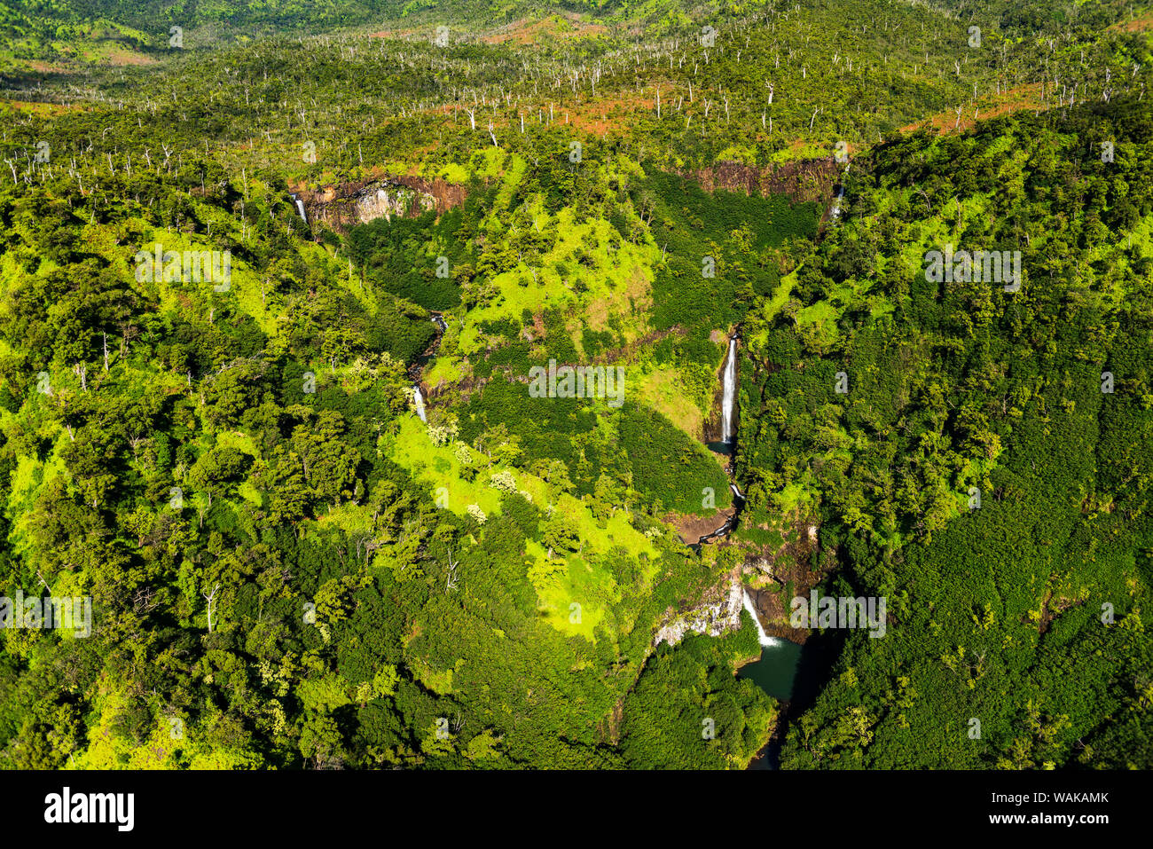 Kahili Falls, Hanapepe Valley, Kauai, Hawaii, EEUU. Foto de stock