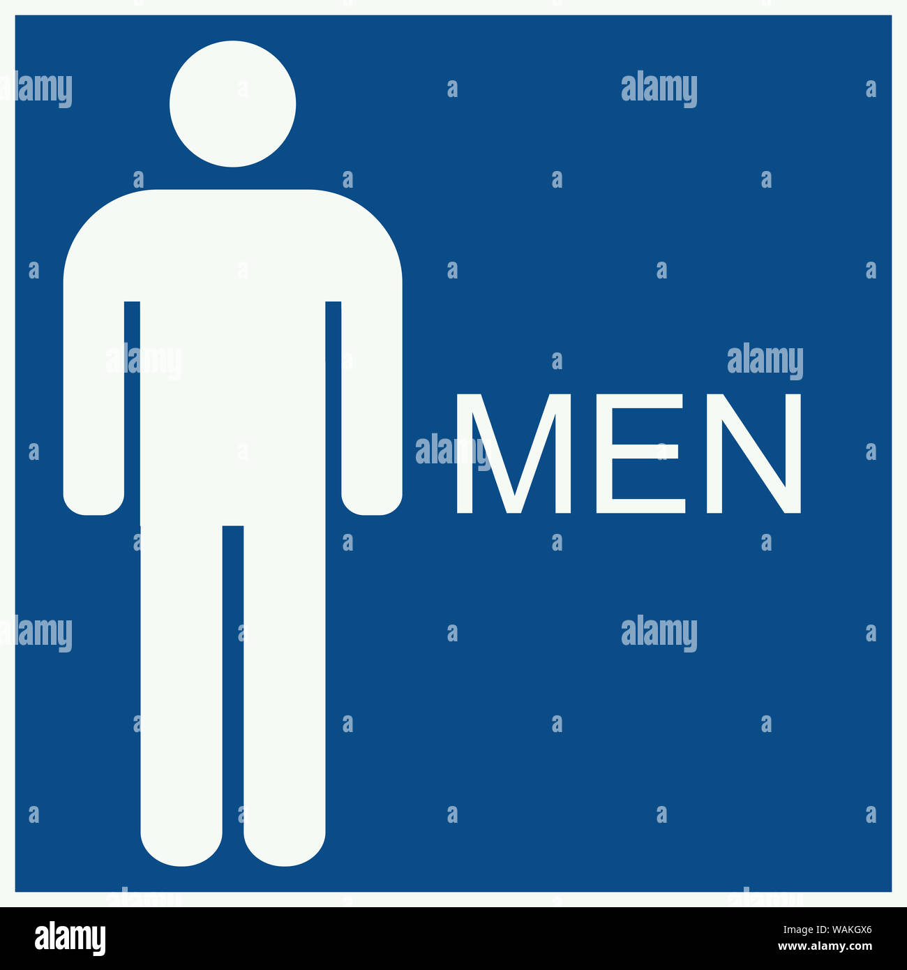 Bano Para Hombres Icono Firmar Vector Sobre Fondo Azul Wc Gents Ilustracion Fotografia De Stock Alamy
