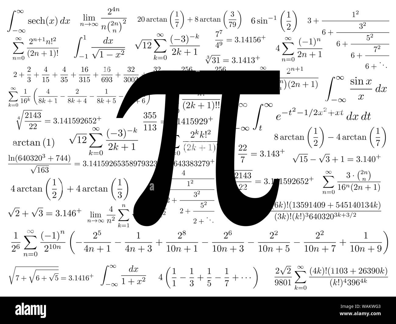 El símbolo Pi constante matemática número irracional, la letra griega