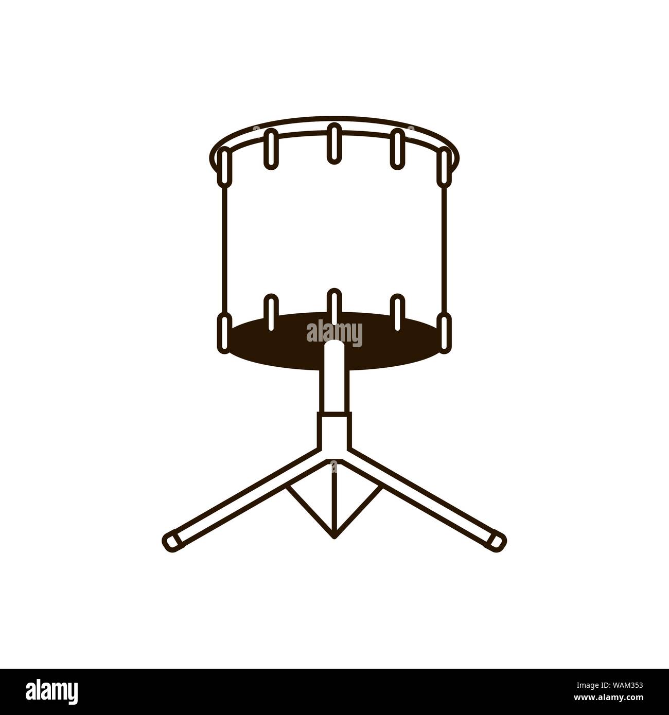 Timbales instrumentos musicales sobre fondo blanco Imagen Vector de