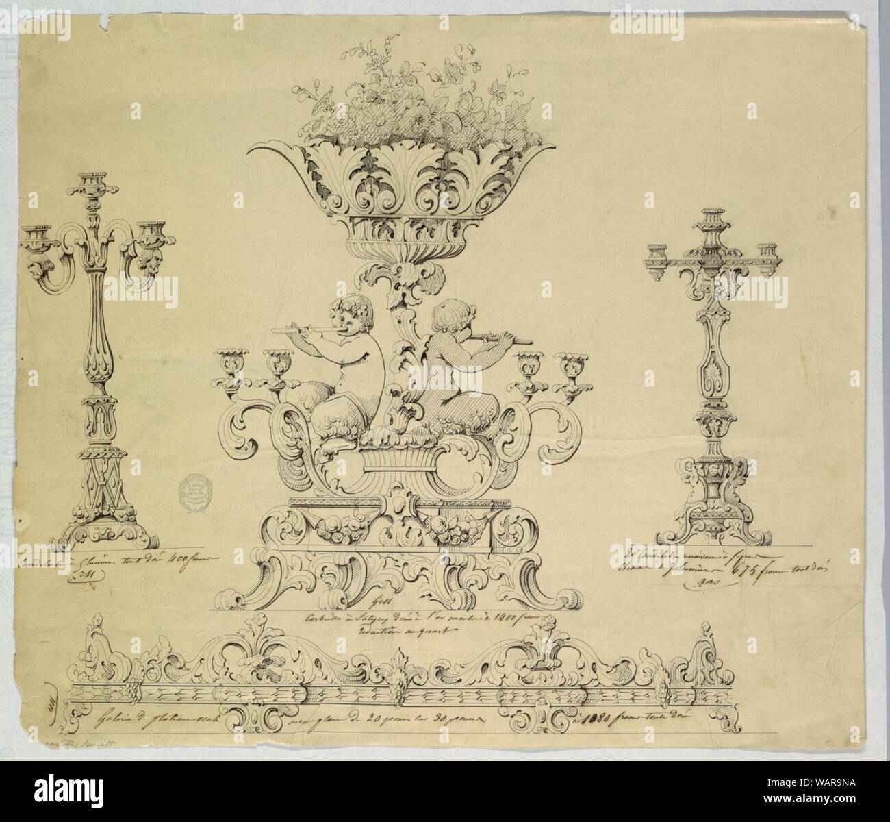 Dibujo, diseño de velas, 18th-siglo xix Fotografía de stock - Alamy