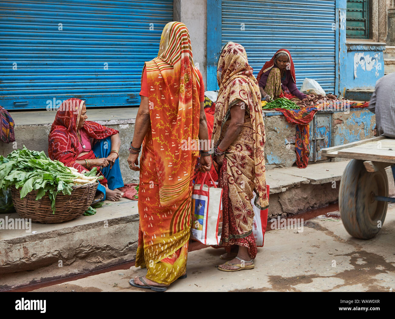 La vida en la calle, la gente de Nawalgarh Foto de stock