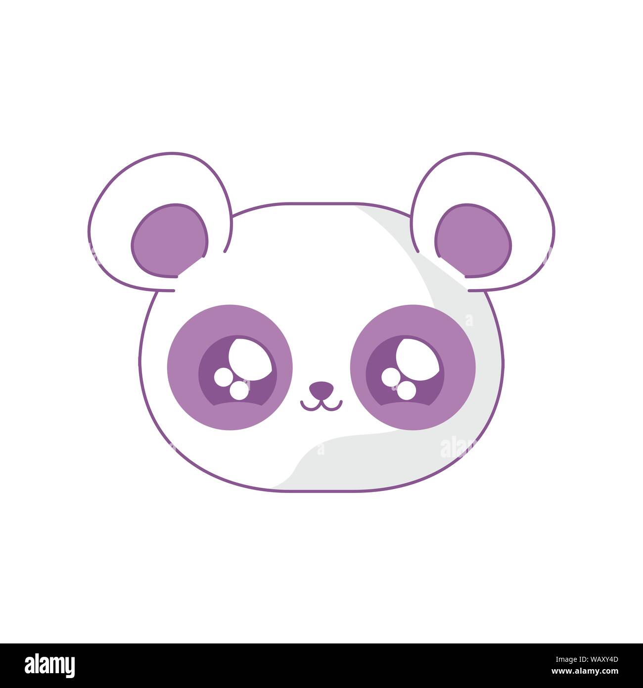 Cabeza de oso panda bebé animal estilo kawaii diseño ilustración vectorial  Imagen Vector de stock - Alamy