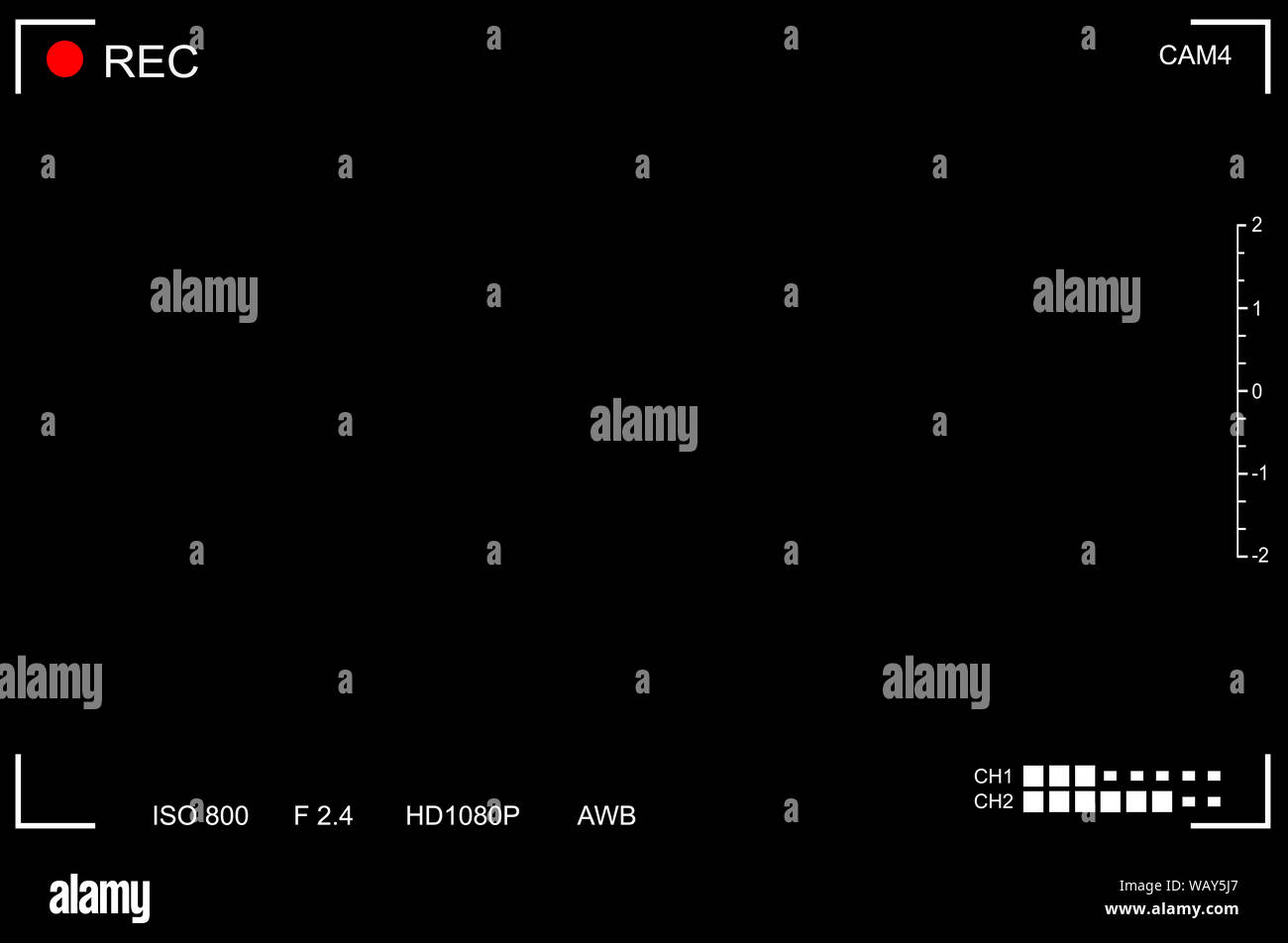 Pantalla De Grabacion De Video Sobre Un Fondo Negro Fotografia De Stock Alamy