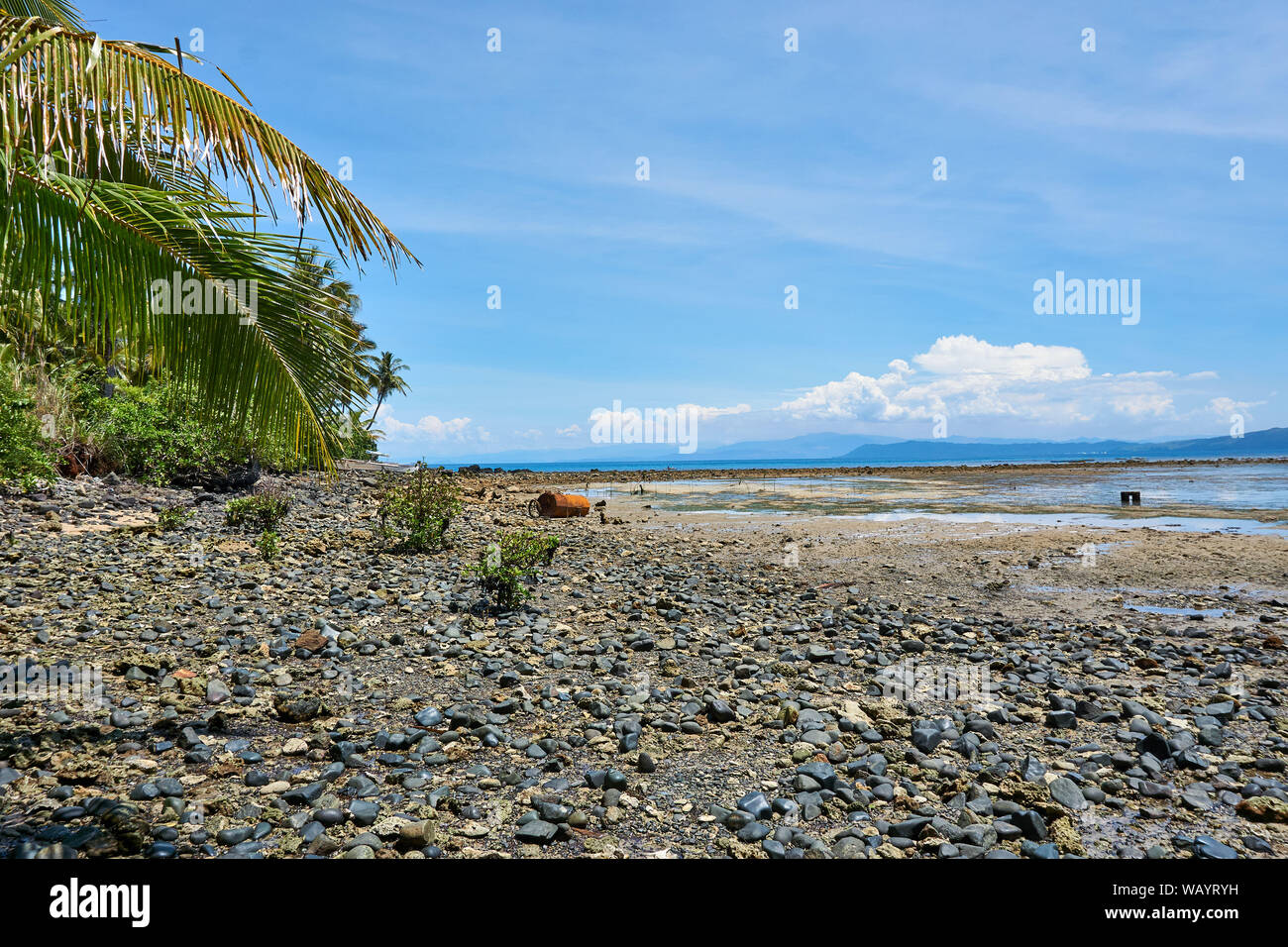 Playa de Isla Tropical, Siargao Island Landscape. Foto de stock