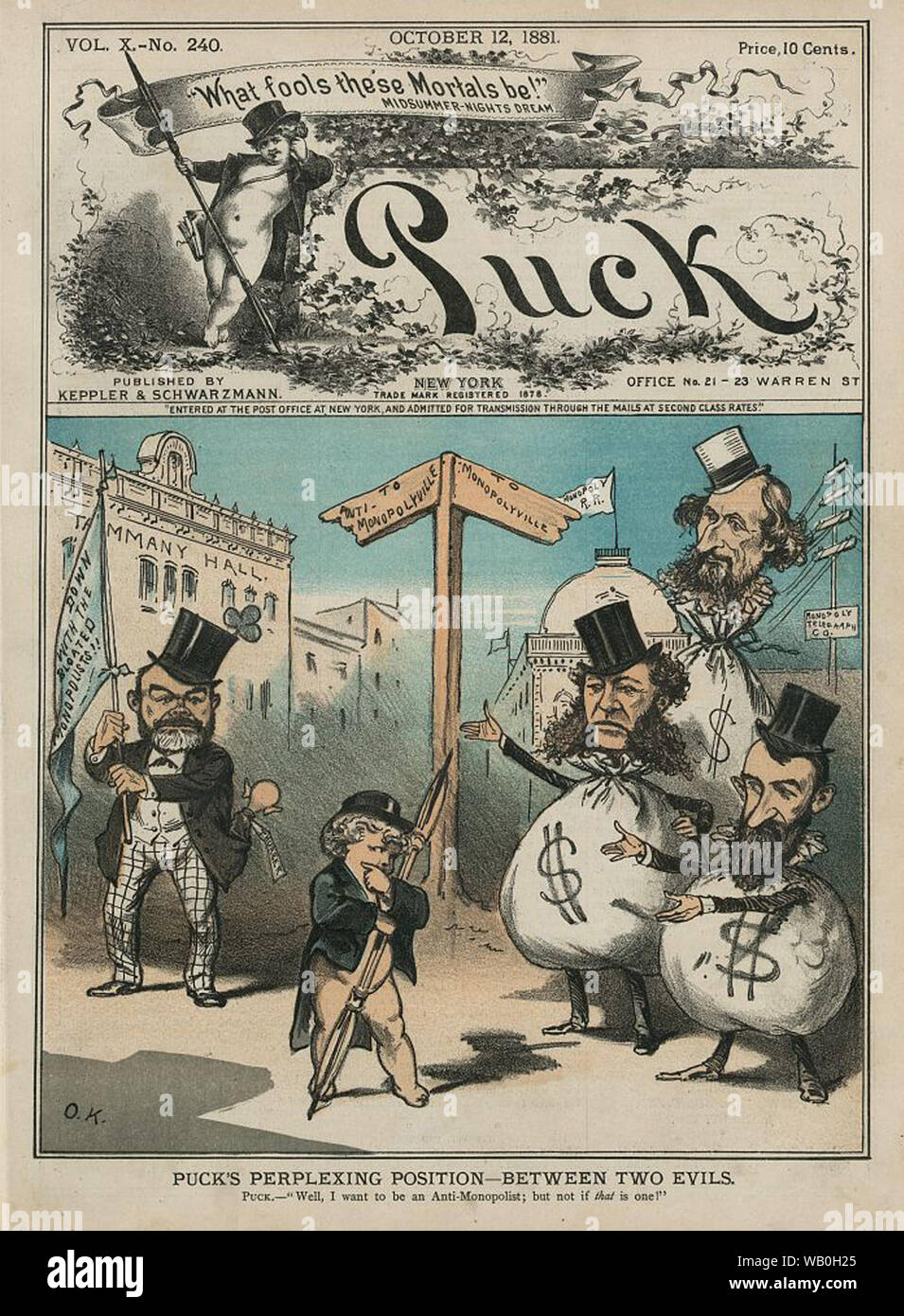 Theodore Roosevelt como dos caras de una pieza de juego de Ajedrez Jano, en  PUCK Mag. Cartoon, 9 de noviembre de 1910. A la izquierda está el Roosevelt  National Salvador; a la