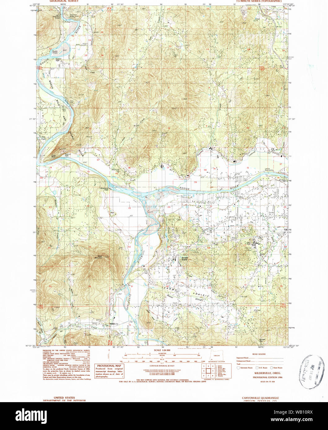 Mapa de wilderville oregon fotografías e imágenes de alta resolución