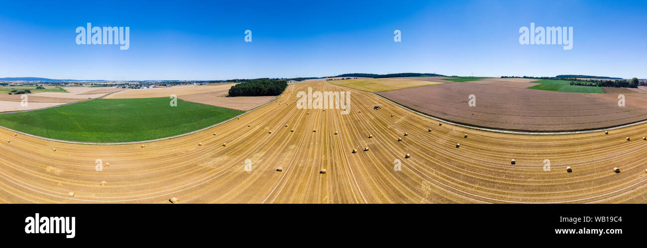 Alemania, campo cosechado, vista aérea Foto de stock