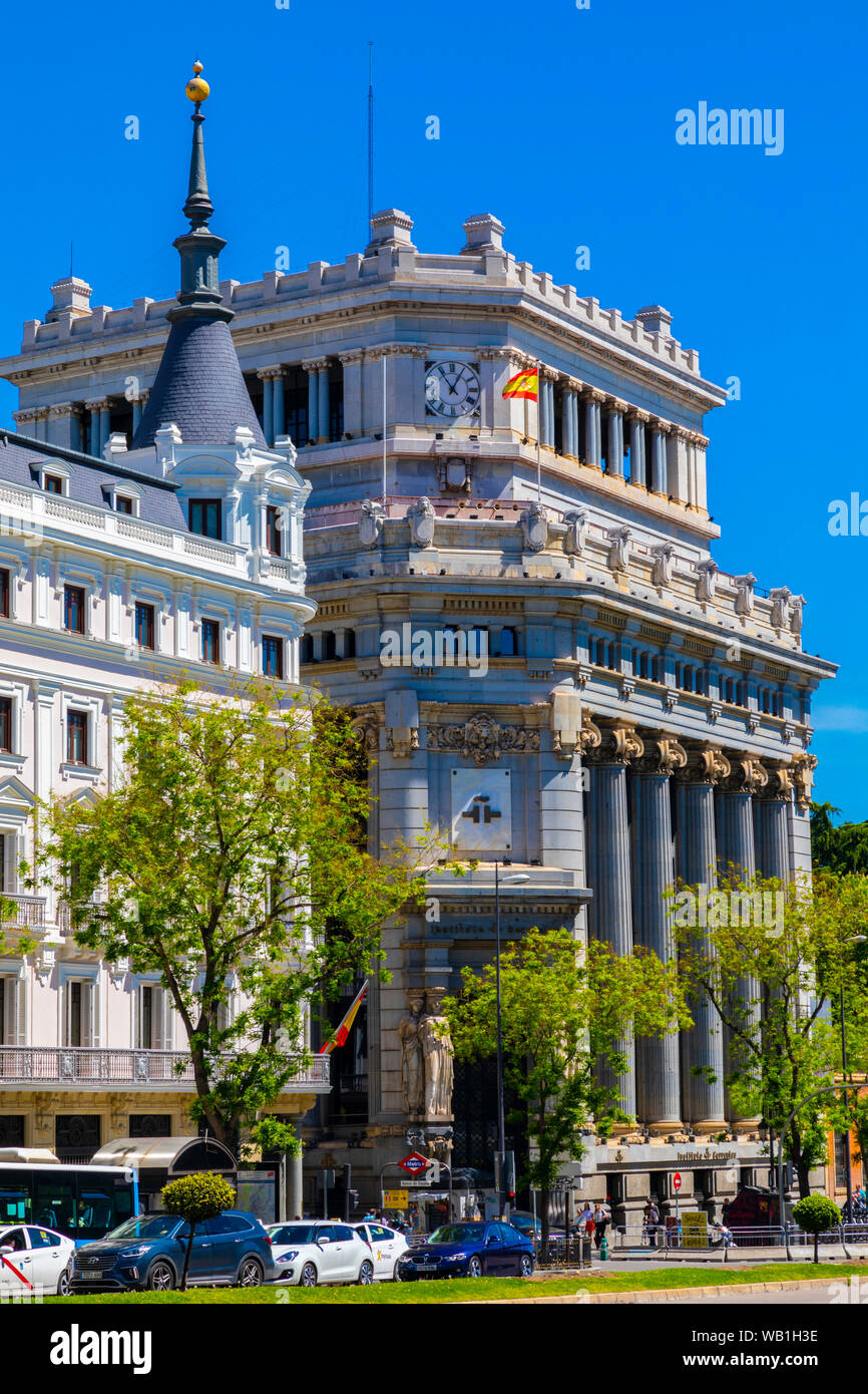 El edificio de las Cariátides, Madrid, España, el sur de Europa Occidental Foto de stock