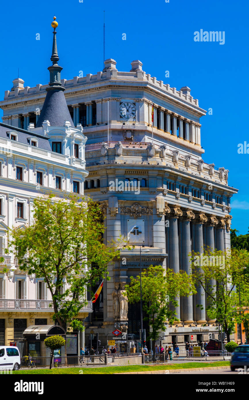 El edificio de las Cariátides, Madrid, España, el sur de Europa Occidental Foto de stock