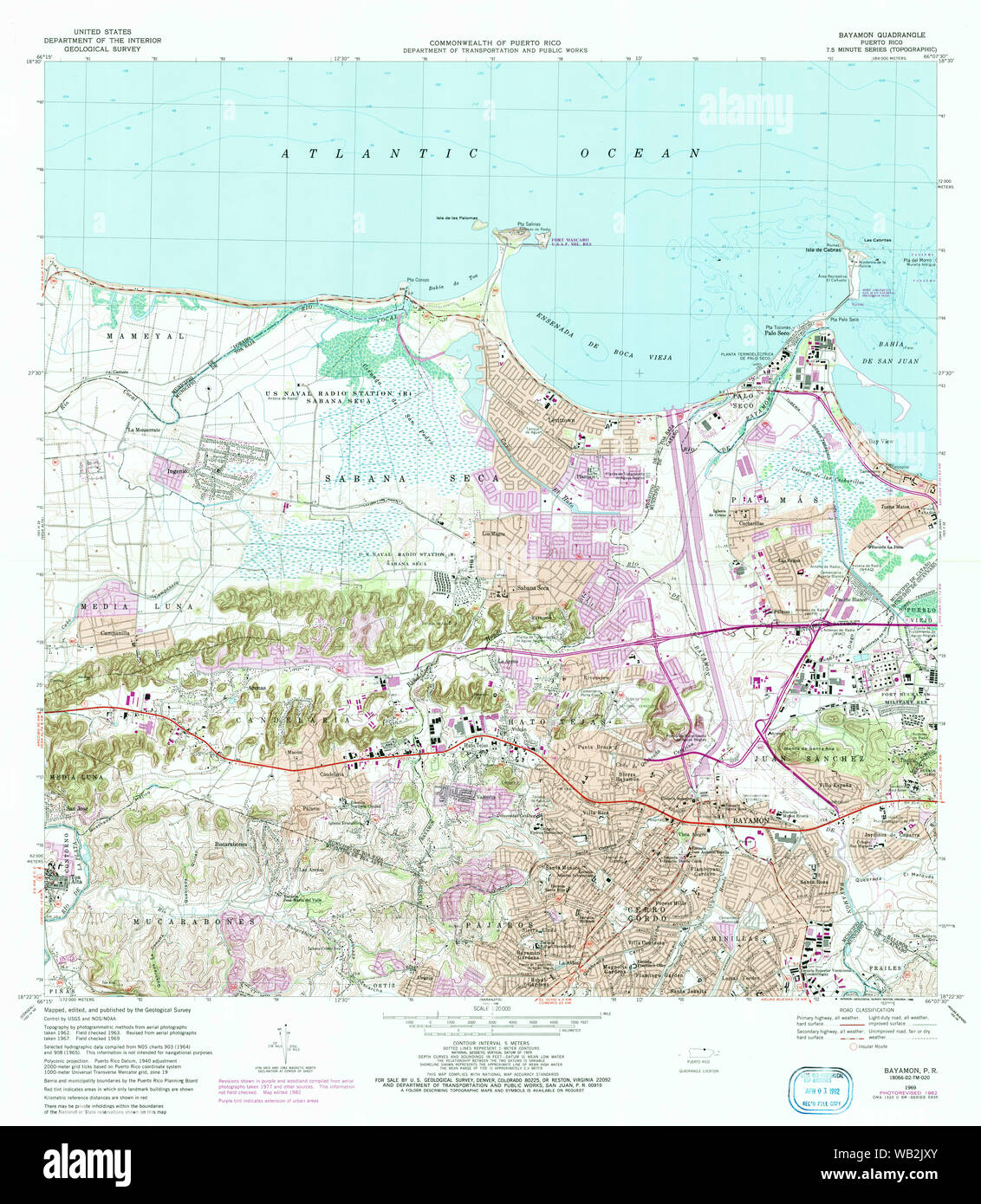 Mapa topográfico bayamon puerto rico Imágenes recortadas de stock Alamy