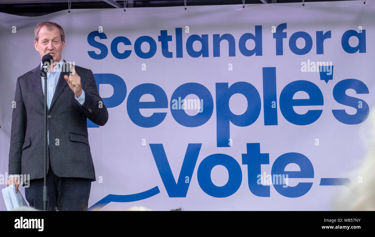 Edimburgo, Escocia, Reino Unido. El 22 de agosto de 2019. Alastair Campbell, hablando en el voto popular Rally durante el Festival de Edimburgo 2019. Foto de stock