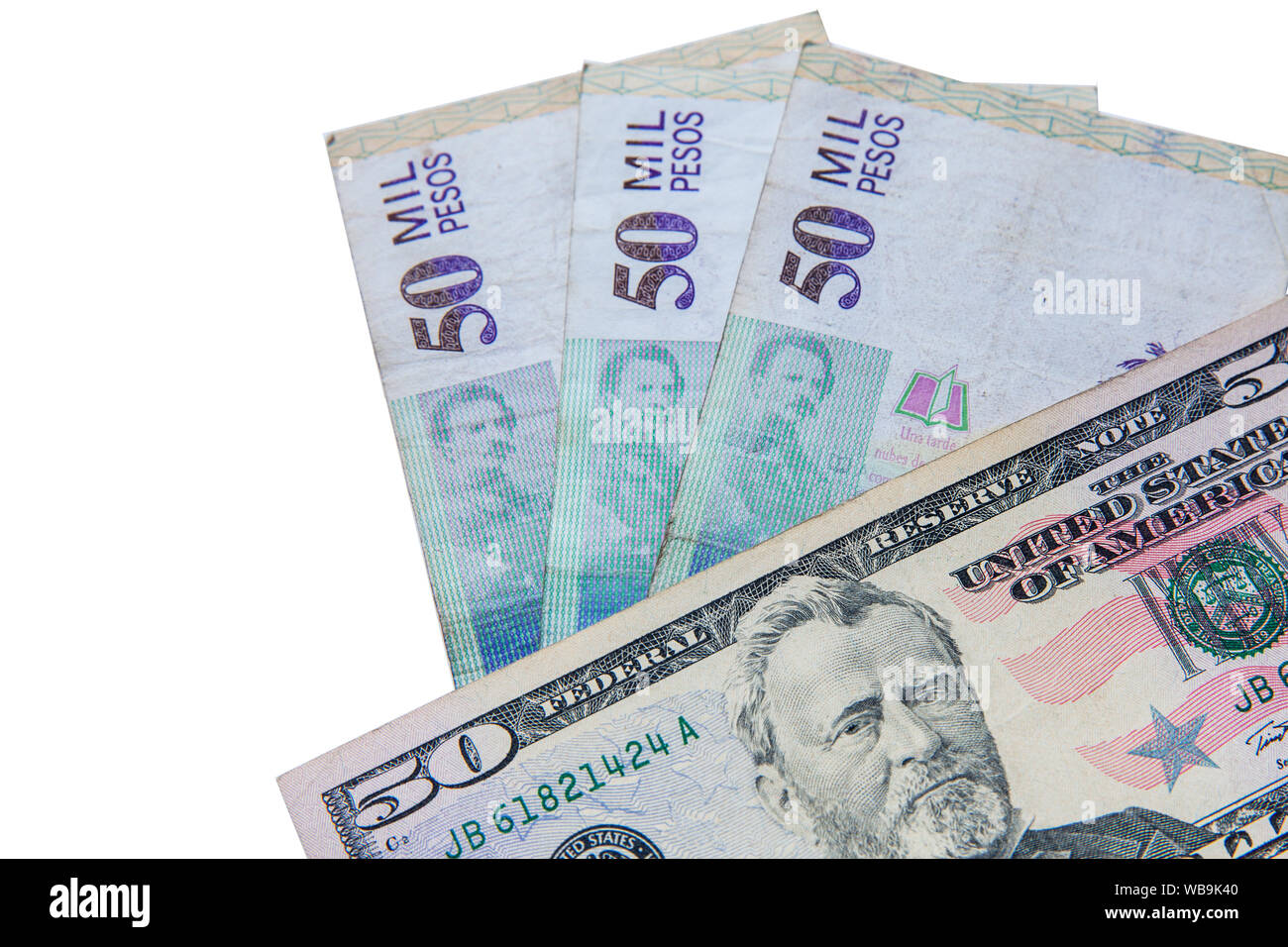 Tipo de cambio entre el dólar estadounidense y el peso colombiano en 2019.  Más de 3000 pesos por dólar Fotografía de stock - Alamy