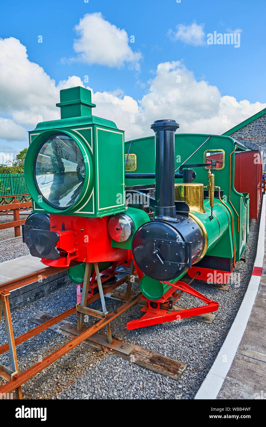 El monorraíl Lartigue en Listowel, Condado de Kerry, República de Irlanda, es el único sistema ferroviario construido por el francés Charles Lartigue. Foto de stock