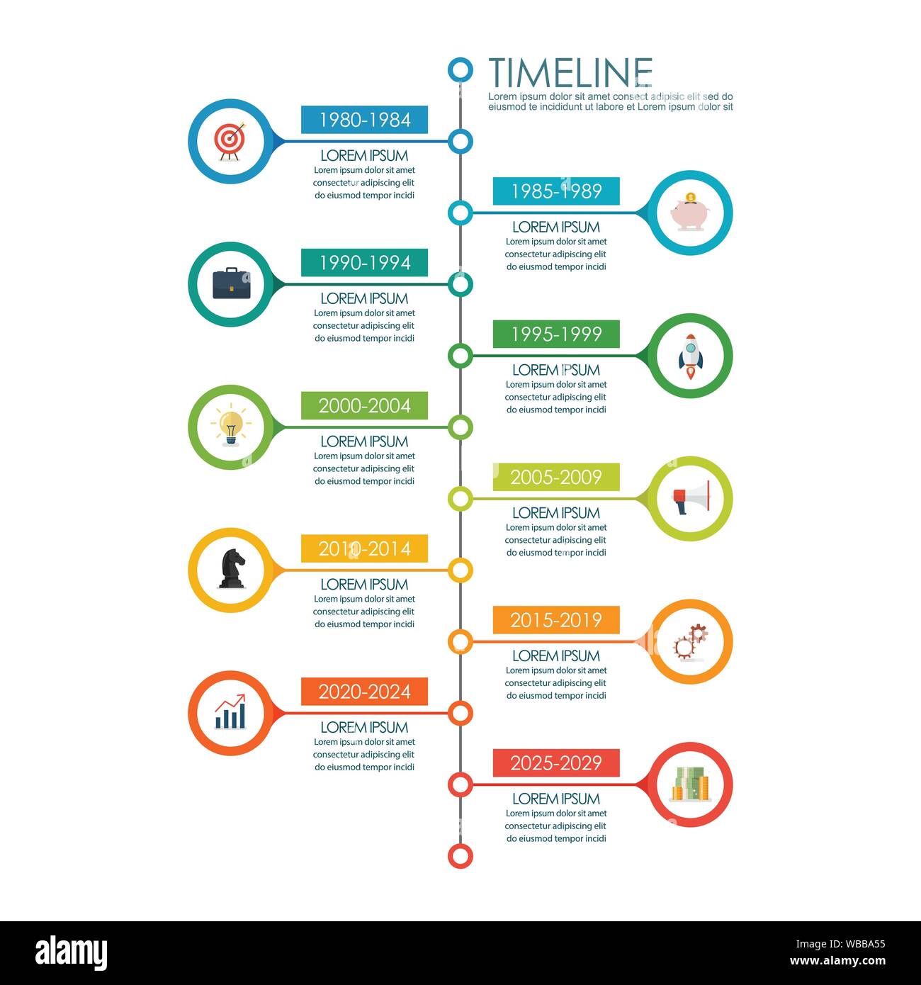 Ilustracion De Linea De Tiempo Del Vector Infografia De Linea De Tiempo