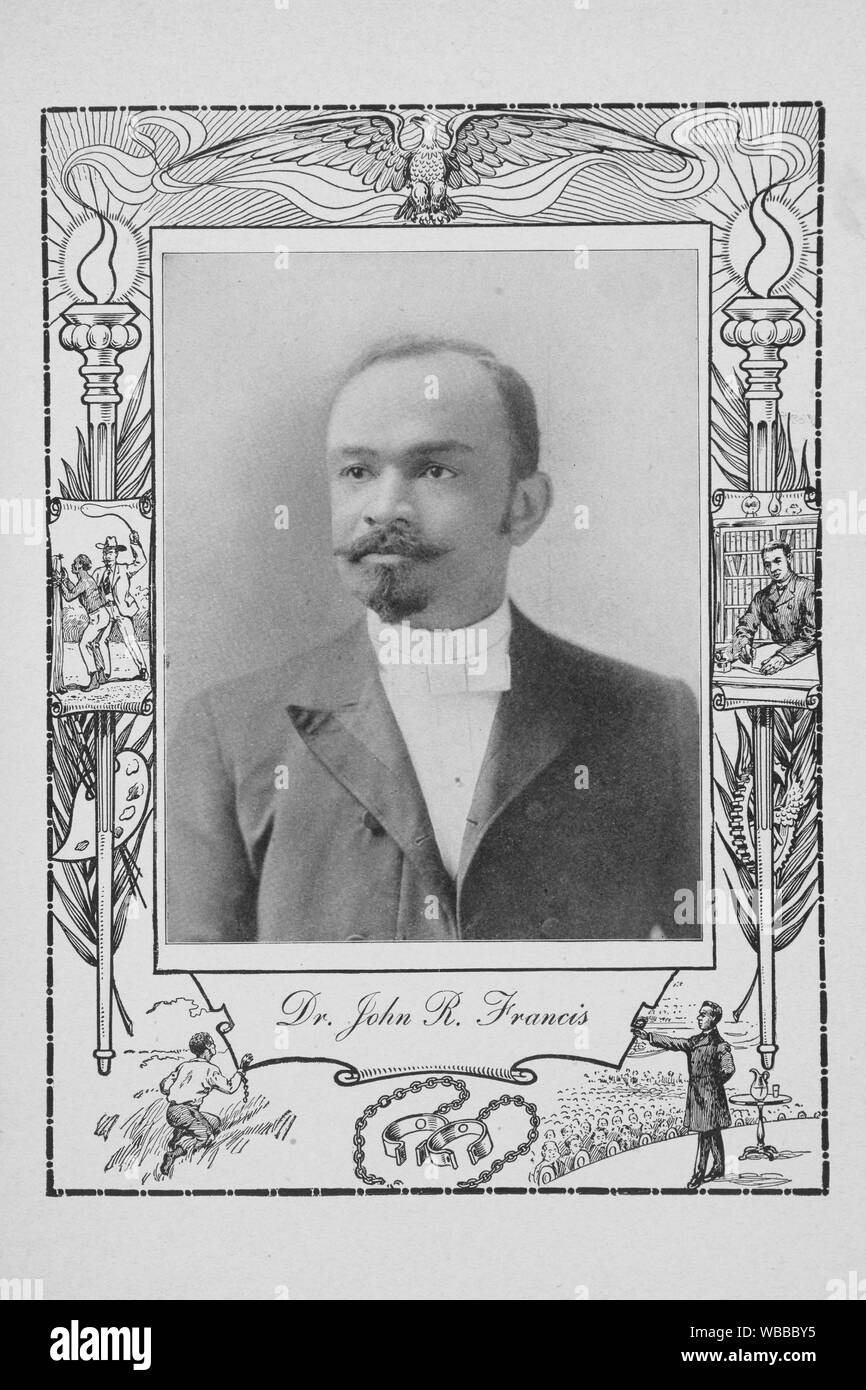 El Dr. John R. Francisco [anverso]. Culp, Daniel Wallace (autor), Booker T. Washington, 1856-1915 (autor), George Washington Carver, 1864?-1943 (Autor). Foto de stock