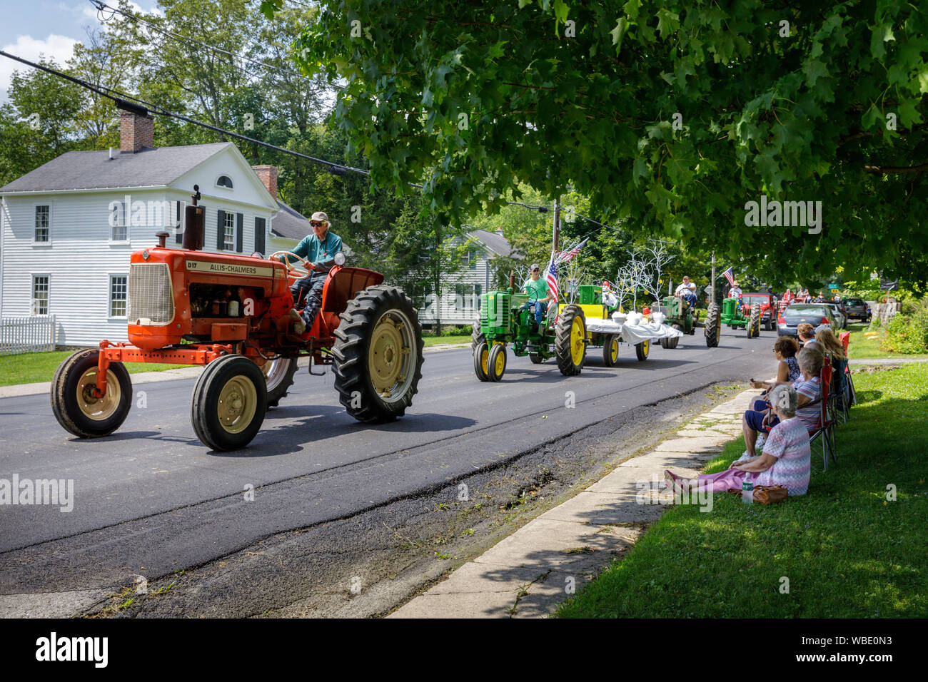 TRACTOR antiguo desfile, ROSEBOOM, Condado de OTSEGO, Estado de Nueva York, EE.UU.. Foto de stock