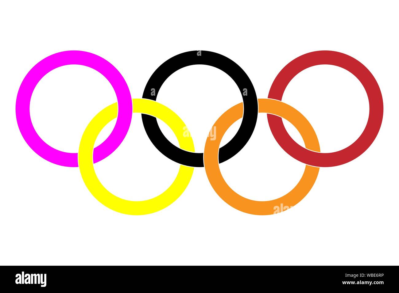 Los anillos olímpicos de color diferente. Concepto de los juegos olímpicos.  Ilustración vectorial. 10 EPS Imagen Vector de stock - Alamy