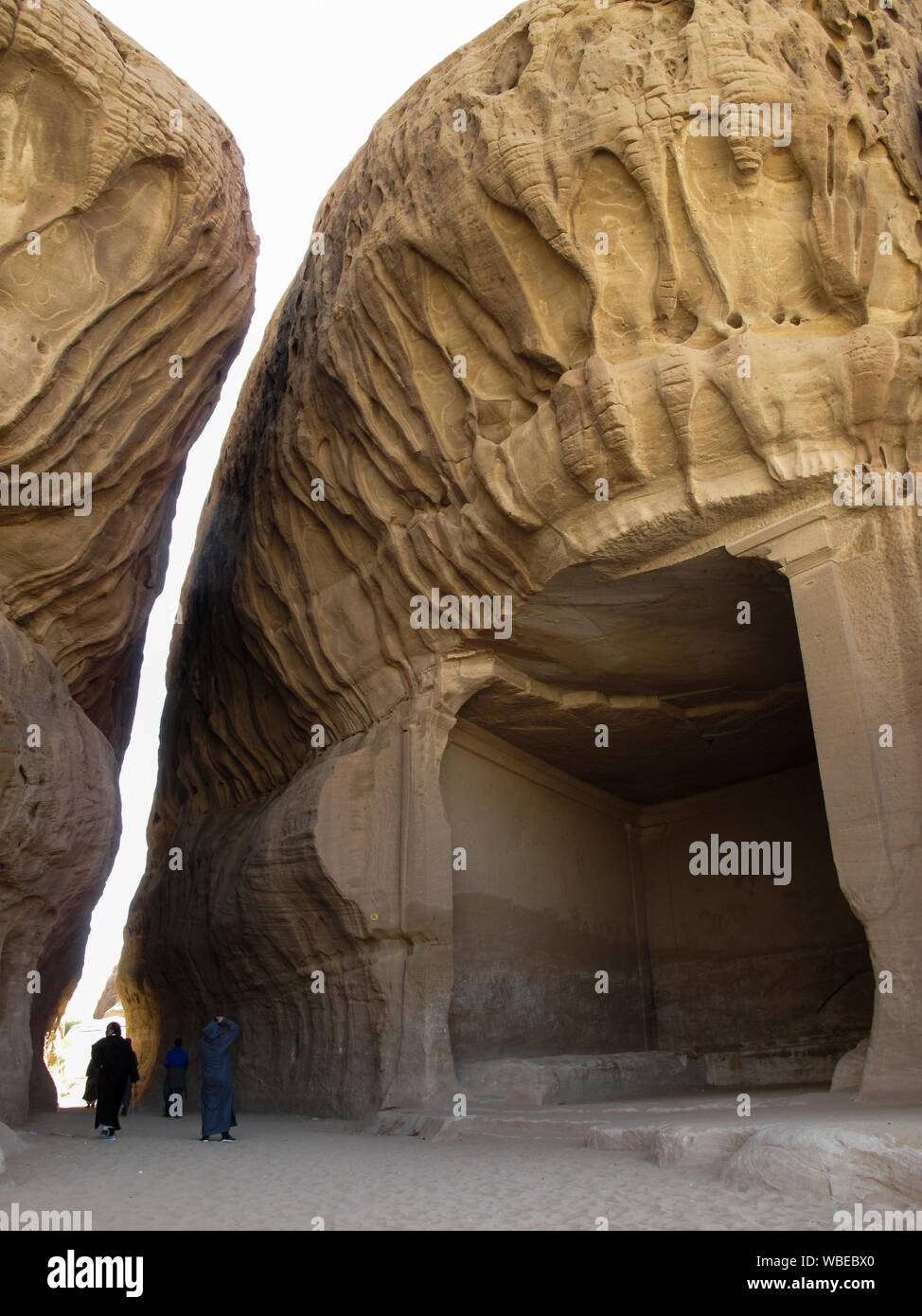 Madain Saleh, sitio arqueológico con nabateo tumbas en Arabia Saudita (KSA) Foto de stock