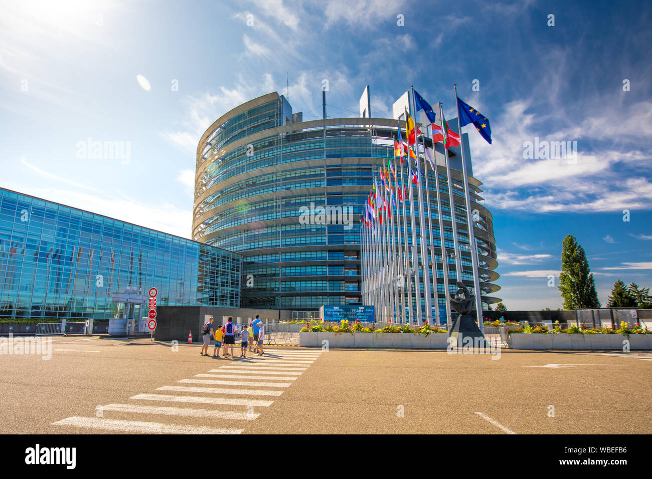 Parlamento Europeo en Estrasburgo, Francia. Foto de stock